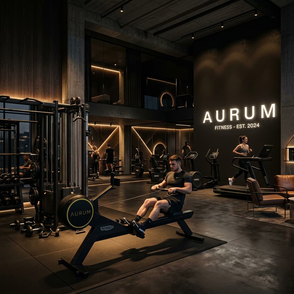 Luxury gym workspace background